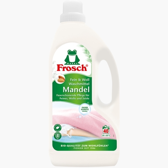 Detergent de rufe lichid pentru lână și materiale fine, cu migdale, 40 spălări, 1.5l