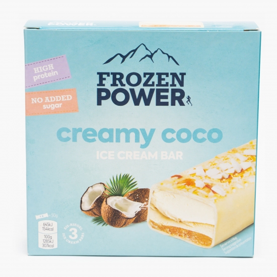 Baton de înghețată proteic cu nucă de cocos 3x50g 