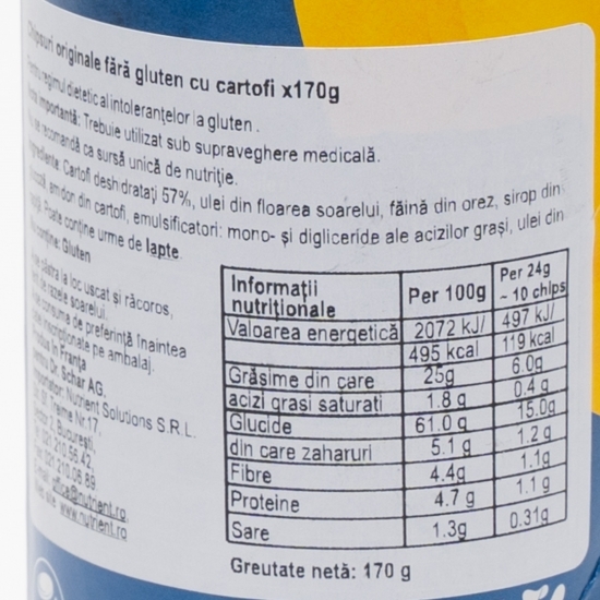 Chipsuri fără gluten Original 170g 