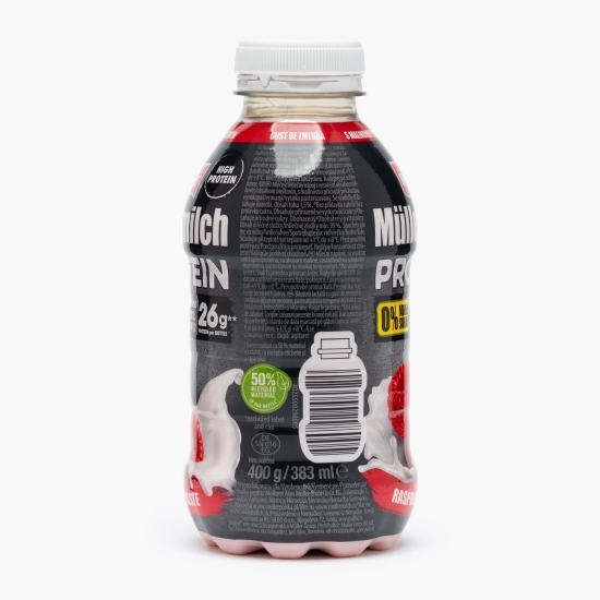 Băutură proteică din lapte cu gust de zmeură, cu îndulcitori, 400g