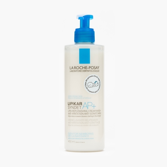 Gel cremă de curățare anti-iritații pentru piele sensibilă Lipikar Syndet AP+, 400ml