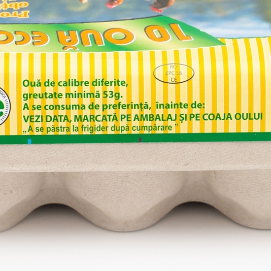 Ouă ecologice, calibre diferite M și L, 10 buc