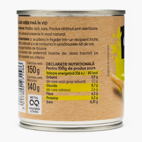 Mazăre verde foarte fină 150g