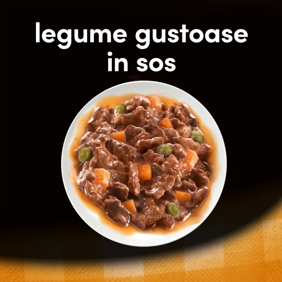 Hrană umedă pentru câini adulți, 100g, cu pui și legume gustoase în sos