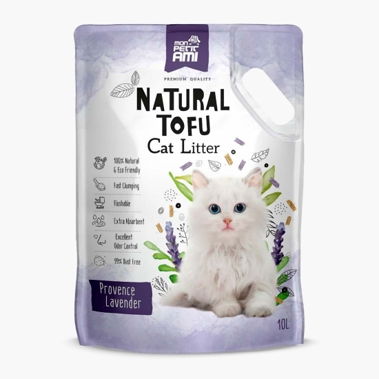  Așternut Tofu pentru pisici, lavandă 10l