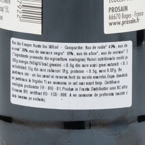 Suc din 5 super fructe eco 0.5l