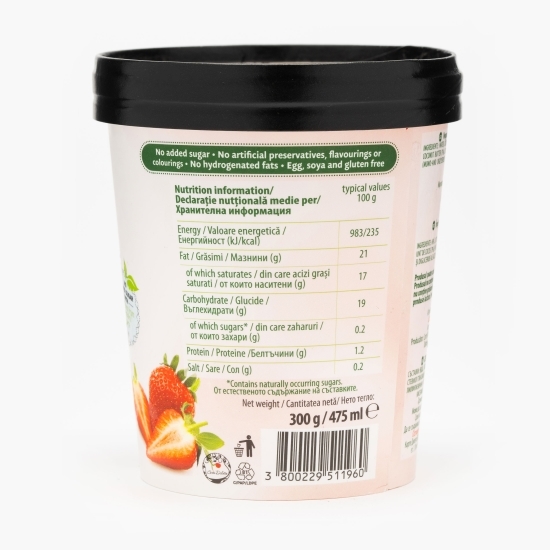 Înghețată vegană cu cocos și căpșuni 300g