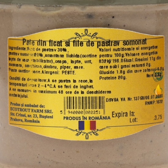 Pate din ficat și file de păstrăv 100g
