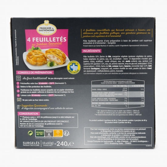 Foietaj cu șuncă și Emmentaler 240g (4x60g)