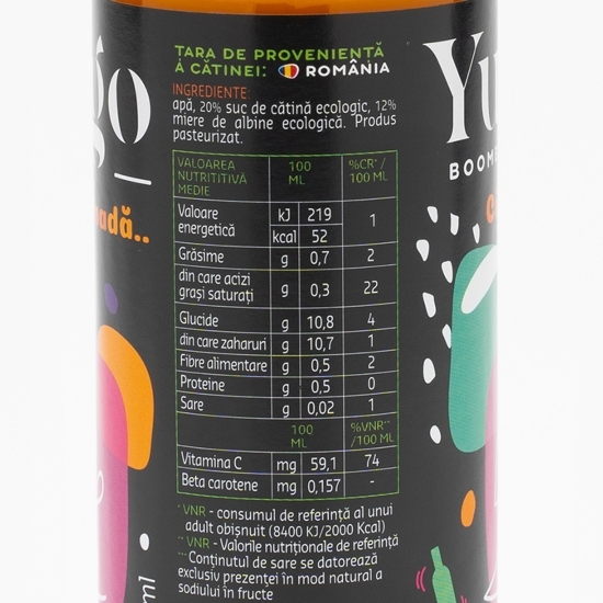 Băutură racoritoare ecologică funcțională de cătină 0.25l