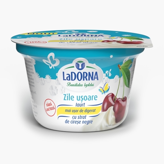 Iaurt cu cireșe negre, fără lactoză, 1.6% grăsime, 150g