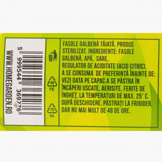 Fasole galbenă tăiată 600g