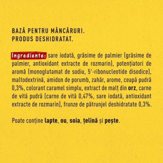 Bază de mâncare Cuburi cu gust de vită 60g