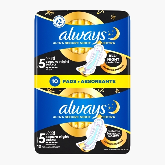 Absorbante Ultra Secure Night Extra 10 buc