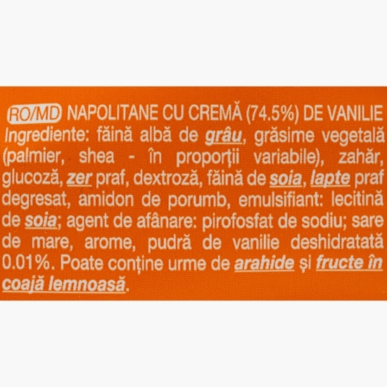 Napolitane cu cremă de vanilie 180g