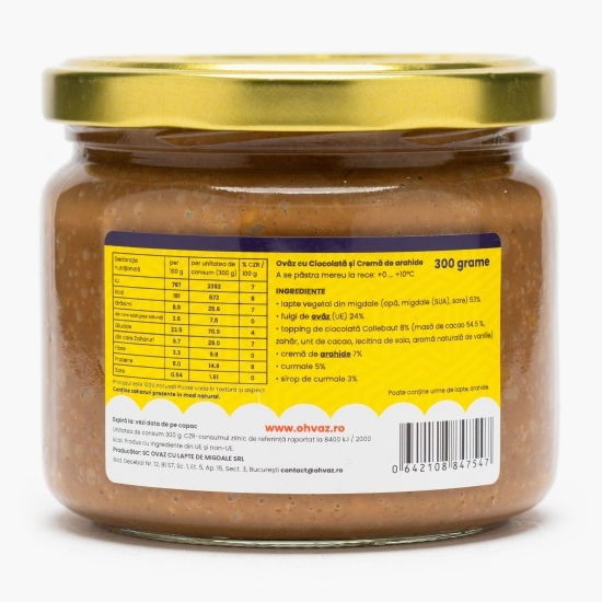 Budincă de ovăz cu ciocolată și cremă de arahide, fără zahăr adăugat 300g