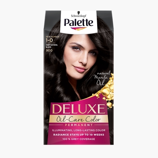 Vopsea de păr permanentă Deluxe Oil-Care Color 900 deep natural black 115ml