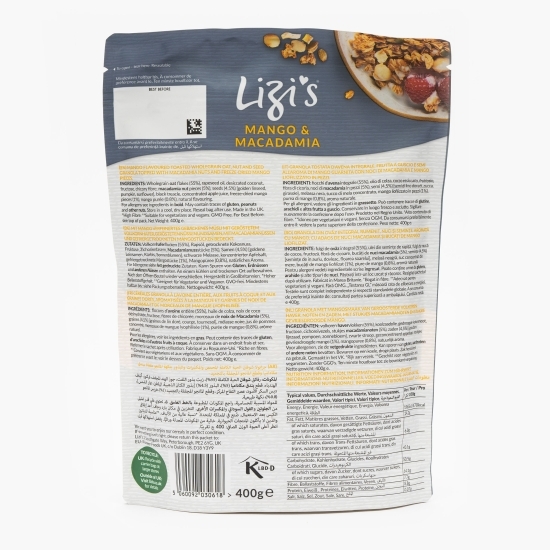 Musli cu mango și nuci de macadamia 400g