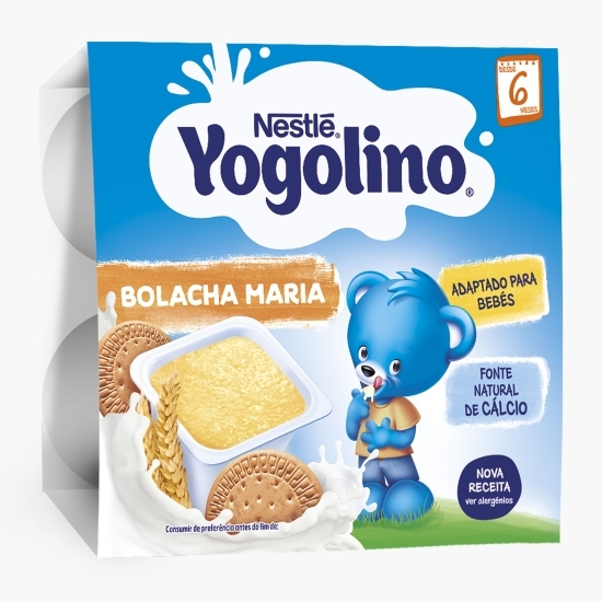 Gustare cu lapte și biscuiți, +6 luni, 4x100g