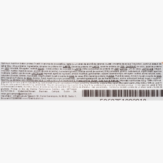 Baton proteic cu aromă de ciocolată și caramel 60g 