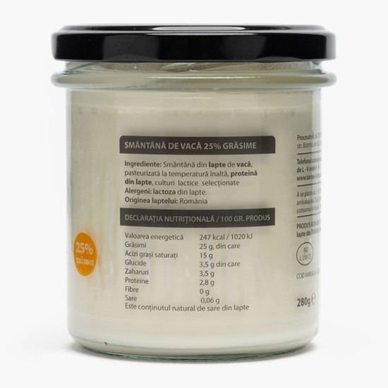 Smântână 25% grăsime 280g