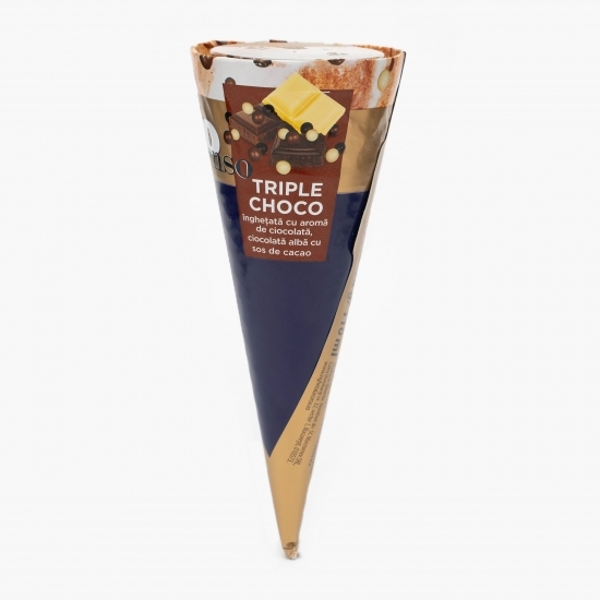 Înghețată cornet Intenso triple choco 74g