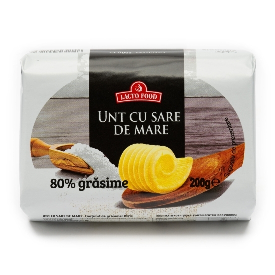Unt cu sare de mare, 80% grăsime, 200g