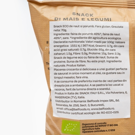 Snack eco de năut și porumb 70g