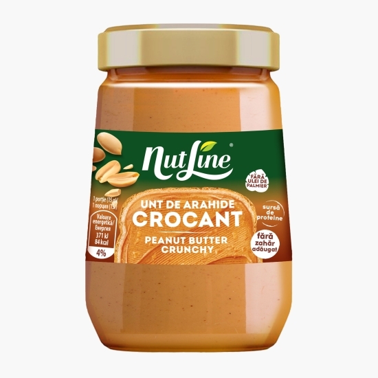 Cremă de arahide crocante fără zahăr adăugat 340g