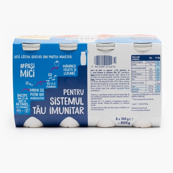 Iaurt de băut cu căpșuni 8x100g