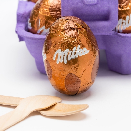 Ouă de ciocolată cu lapte alpin și cremă cacao 136g