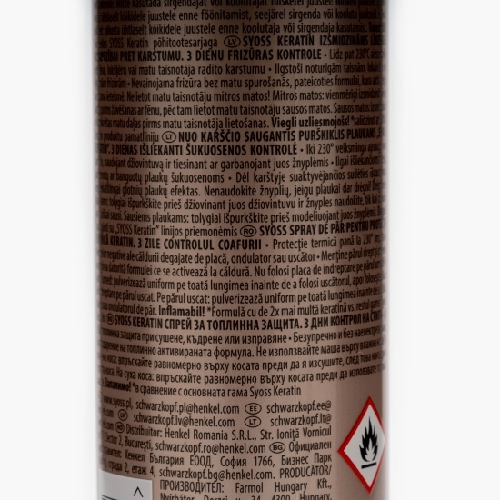 Spray Keratin pentru protecție termică 200ml 