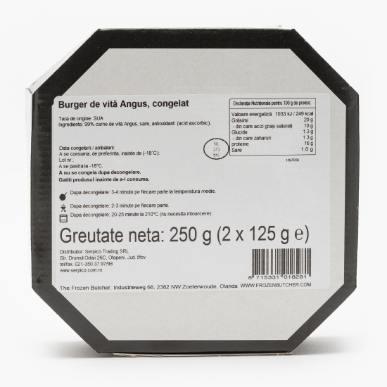 Burger vită angus 2x125g