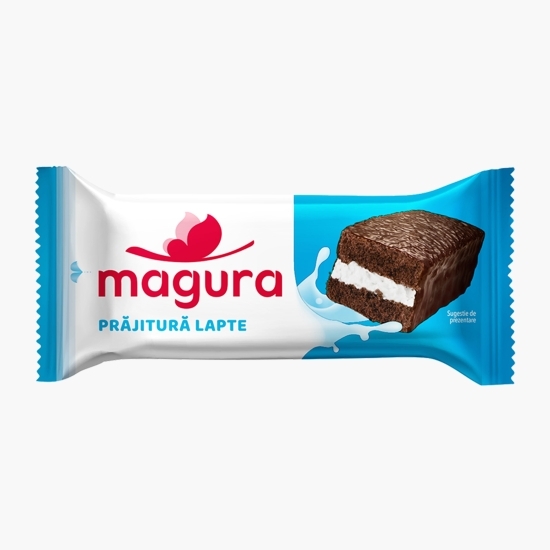 Prăjitură cu cremă de lapte și glazură de cacao 35g