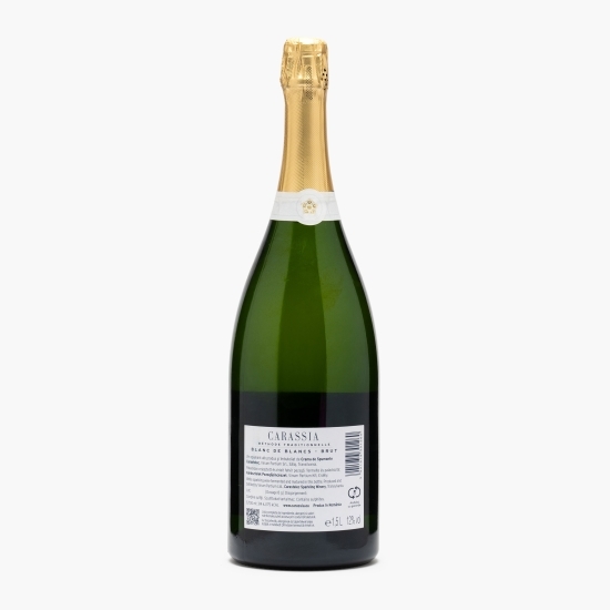 Vin spumant brut Blanc de Blancs Carassia, 12%, 1.5l 
