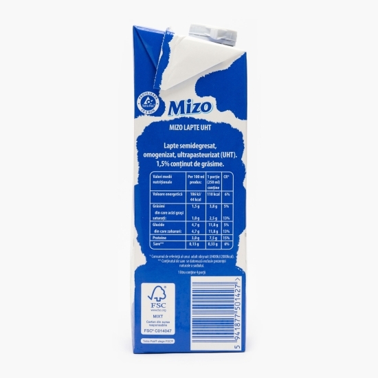 Lapte UHT cu 1.5% grăsime 1l