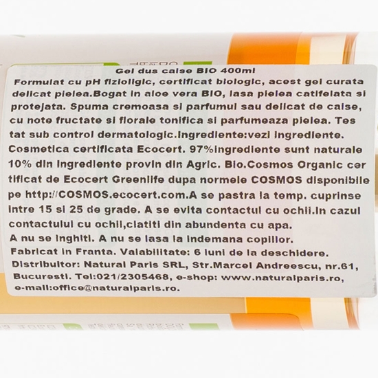 Gel de duș bio caise 400ml