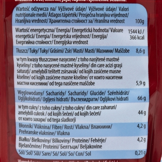 Turtă dulce brună cu umplutură de caise și învelită în ciocolată neagră 150g