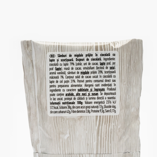 Migdale în ciocolată cu lapte și scorțișoară 55g