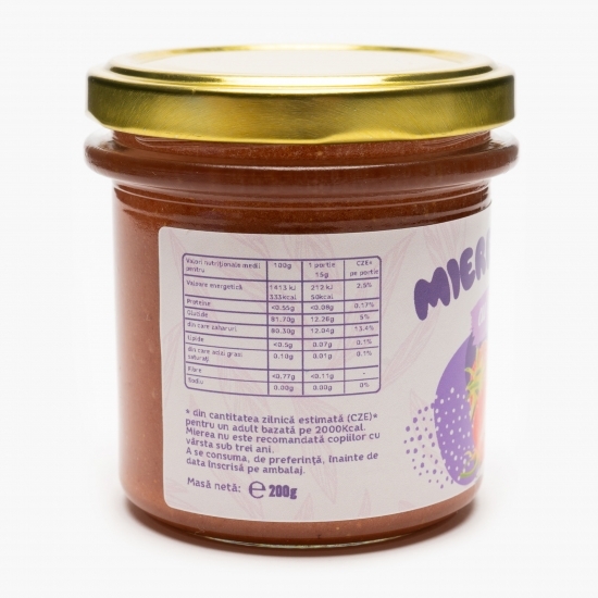 Miere cremă polifloră cu căpșuni 200g