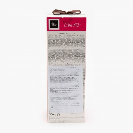 Praline Crème D'Or (ciocolată neagră 70%, cafea, alune de pădure, cereale) 300g