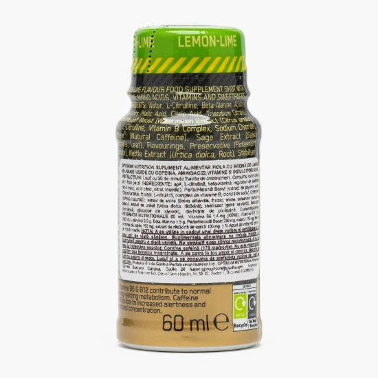 Pre Workout Shot Gold Standard, aromă lămâie și lămâie verde, 60ml