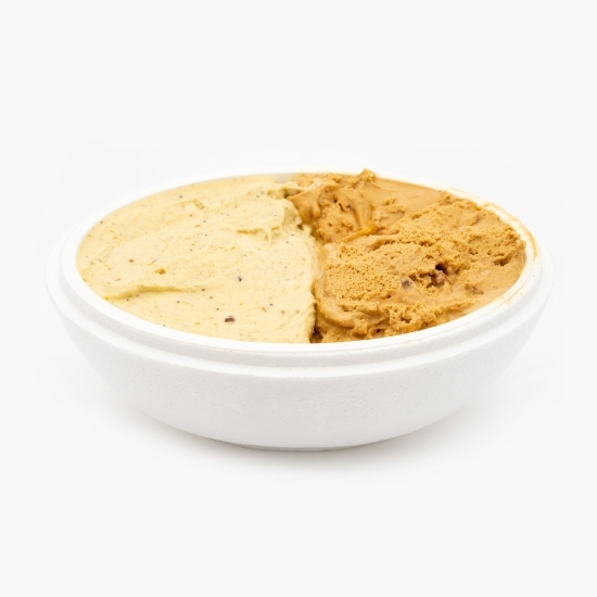Înghețată italiană artizanală (gelato) fistic sărat + caramel sărat 300g