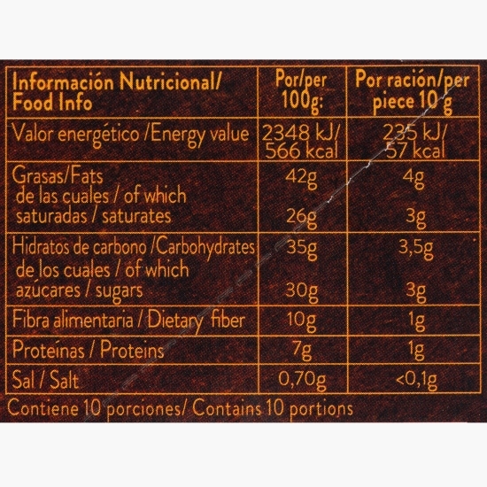Ciocolată neagră eco cu 70% cacao și sare de mare 100g