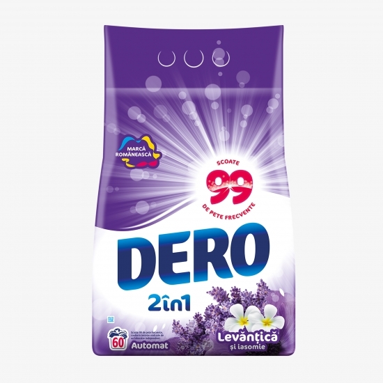 Detergent de rufe pudră automat 2în1 levănțică și iasomie 60 spălări, 6kg