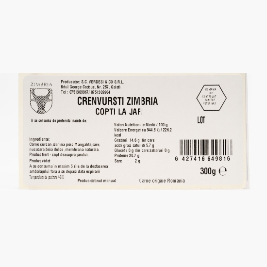 Crenvurști curcan copți la jar 300g
