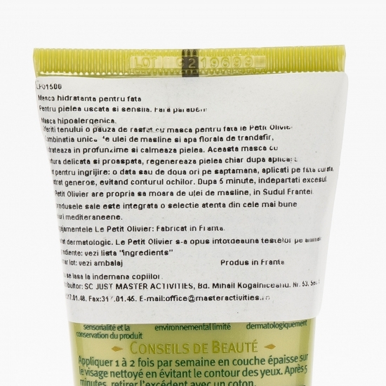 Mască pentru hidratare ten ulei de măsline 75ml