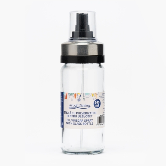Sticlă cu pulverizator pentru ulei/oțet 245ml