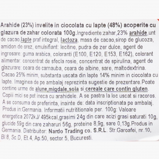 Arahide învelite în ciocolată cu lapte 100g