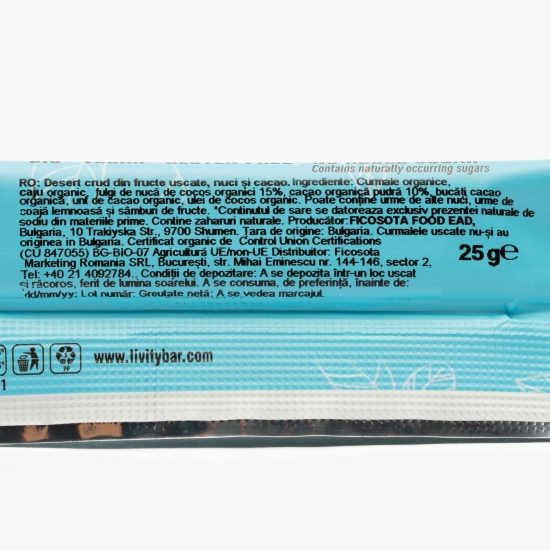 Desert eco din fructe uscate, nuci, cocos și cacao 25g